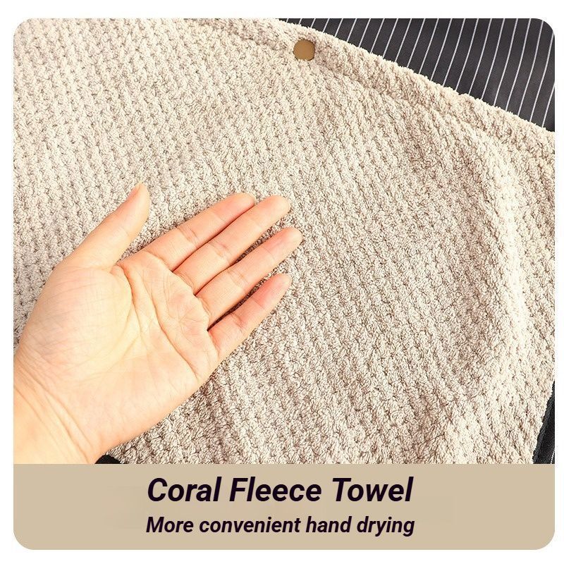 2-Pack Navy-Blue Waterproof Aprons with Detachable Hand Towels