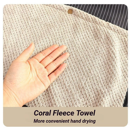 2-Pack Navy-Blue Waterproof Aprons with Detachable Hand Towels