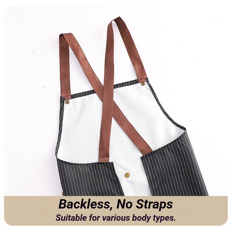 2-Pack Navy-Blue Waterproof Aprons with Detachable Hand Towels