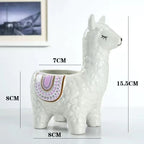 Alpaca White Ceramic Planter