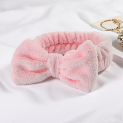 Autumn/Winter Plush Bow Headband Black