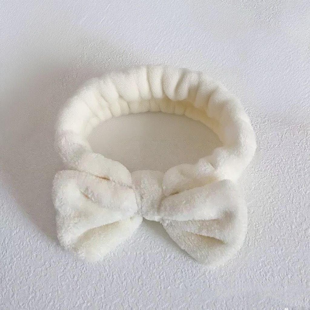 Autumn/Winter Plush Bow Headband Black