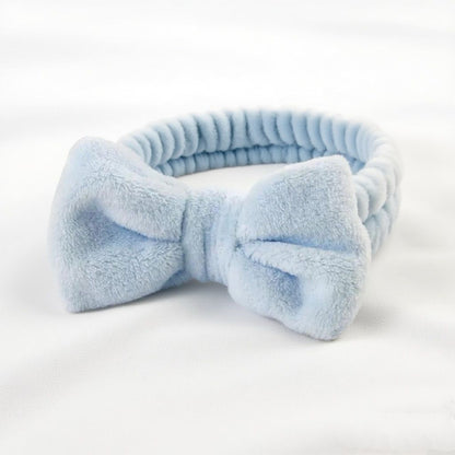 Autumn/Winter Plush Bow Headband Pink