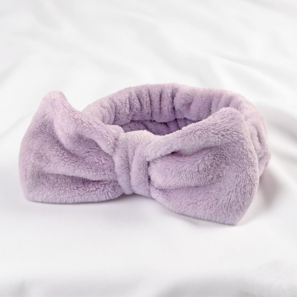 Autumn/Winter Plush Bow Headband Pink