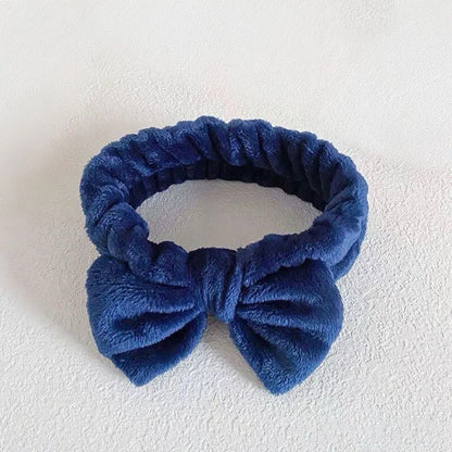 Autumn/Winter Plush Bow Headband Purple