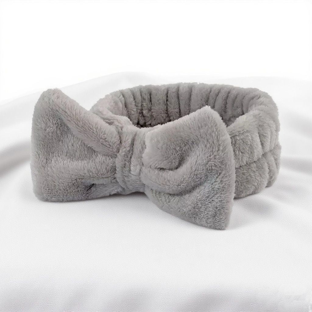 Autumn/Winter Plush Bow Headband White