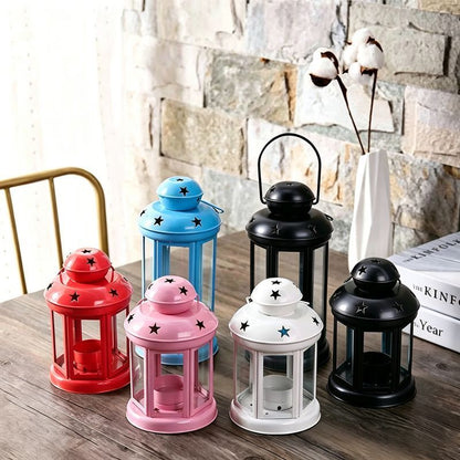 Black Pink and Red Candle Holder Set of 3