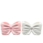 Bowknot Double‑Slot Toothbrush Storage Holder - Pink