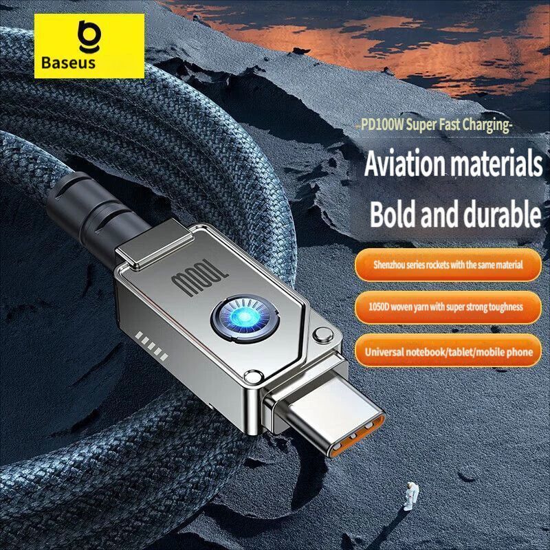 Fast charging data cable CtoC 100w 1m-Black
