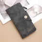 F309-12 Gray Matte Long Wallet with Zipper and Magnet 2-Pack