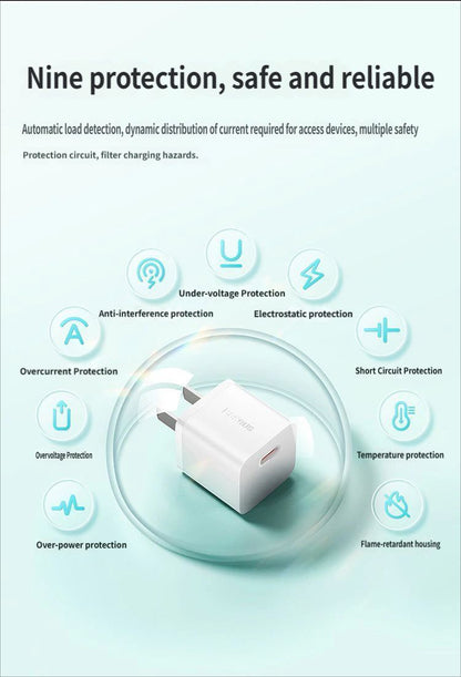 GaN5 Fast charging charger mini 1C 20W-Blue