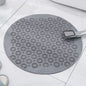 Gray Round Non-Slip Massage Bath Mat 55×55cm