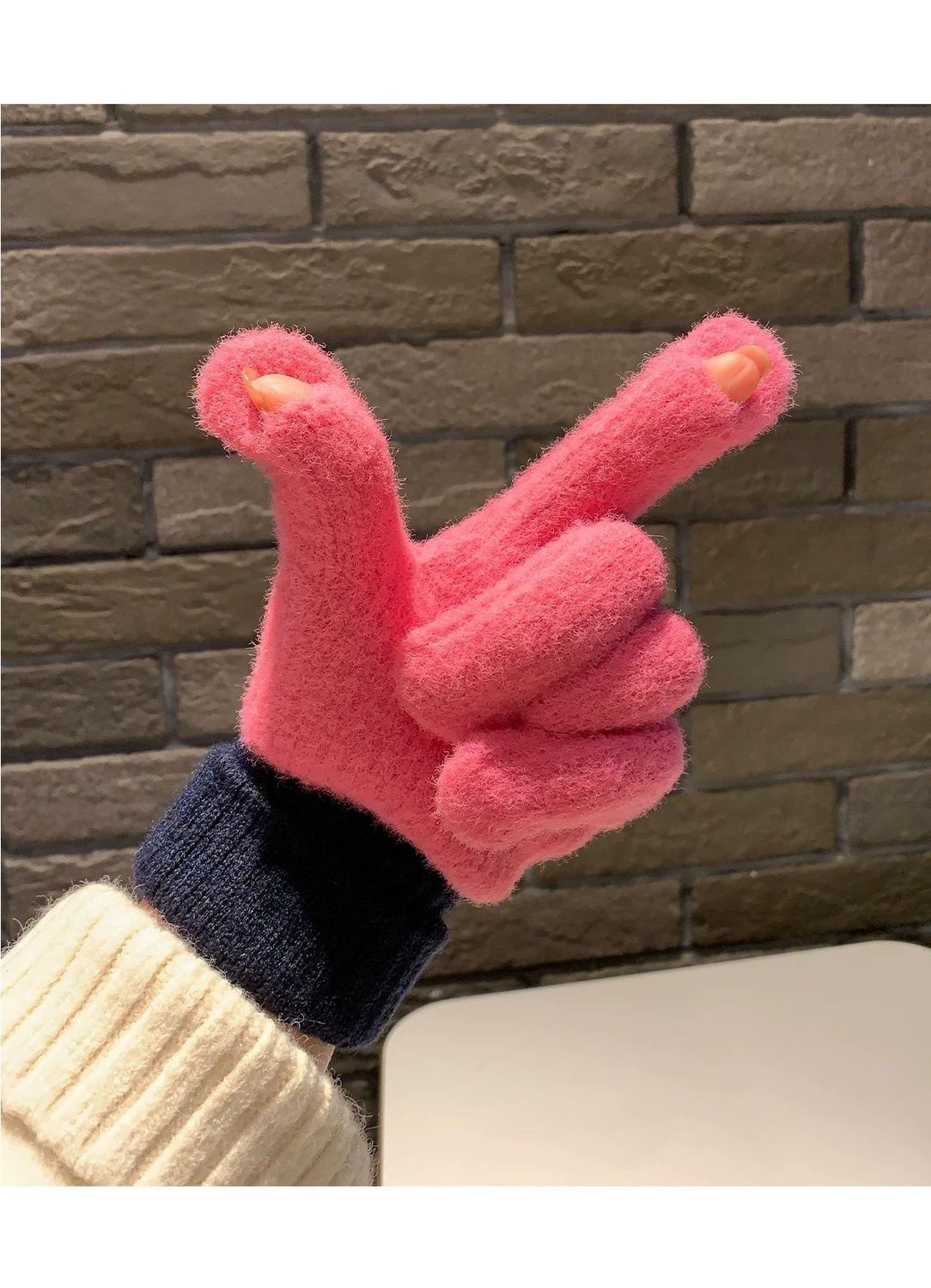Knit Gloves Black