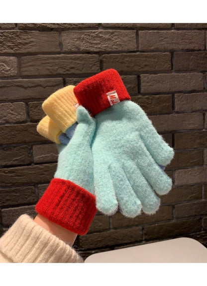 Knit Gloves Pink