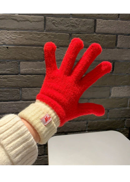 Knit Gloves Pink