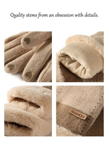 Ladies Winter Warm Cashmere Gloves DY43 Moonlight Gray