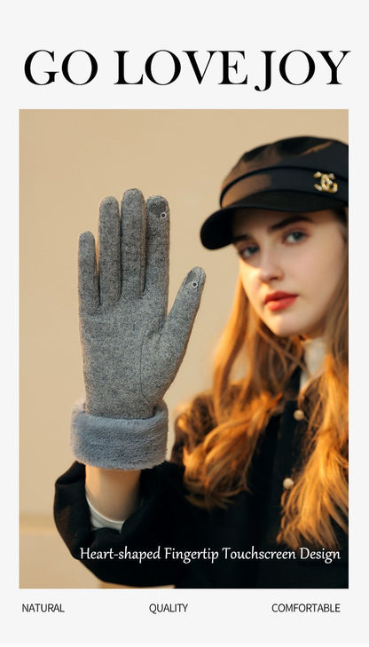 Ladies Winter Warm Cashmere Gloves DY50 Black