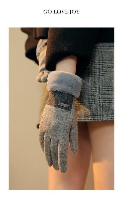 Ladies Winter Warm Cashmere Gloves DY50 Black