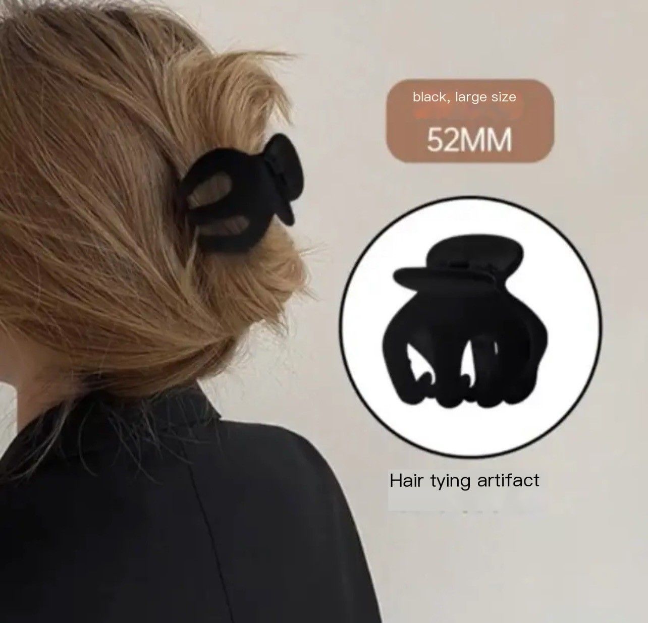 Pumpkin clasp hairpin accessory-MatteBlack