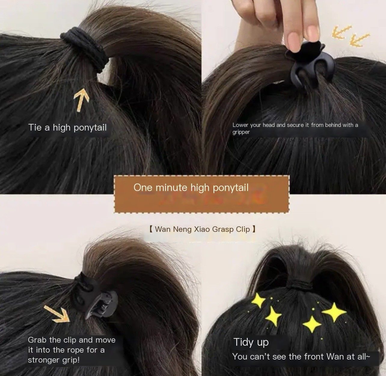 Pumpkin clasp hairpin accessory-Smoothblack