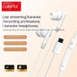 QK01 Wired karaoke headphones-White