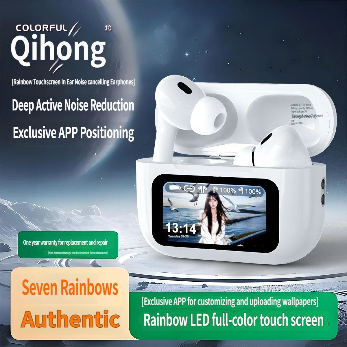S10-Pro-Max Bluetooth headset-White
