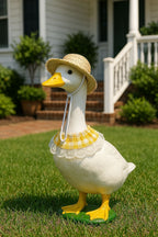 Straw Hat And Yellow Lace Bib