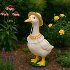 Straw Hat And Yellow Lace Bib