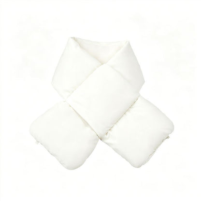 USB Heated White Duck Down Neck Warmer Beige