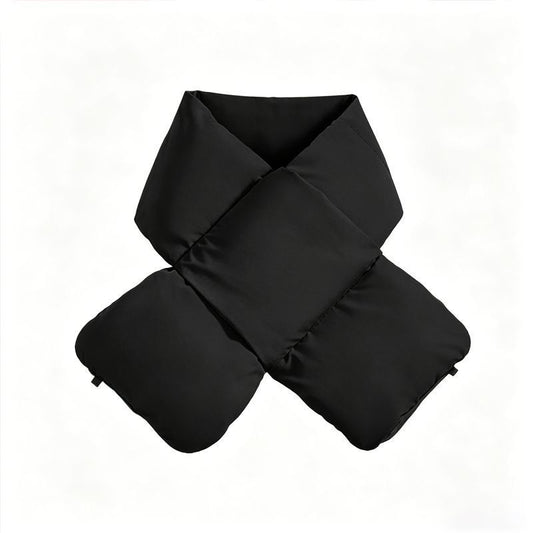 USB Heated White Duck Down Neck Warmer Black