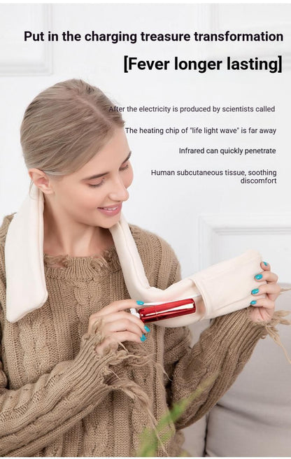 USB Rechargeable Graphene Heated Neck Warmer Gray
