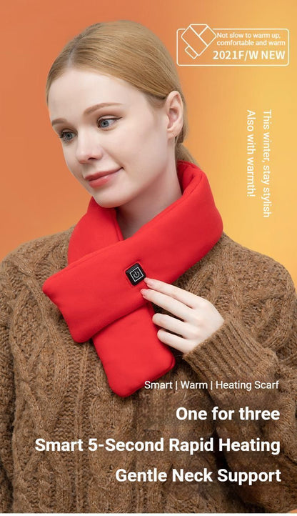 USB Rechargeable Graphene Heated Neck Warmer Off-white