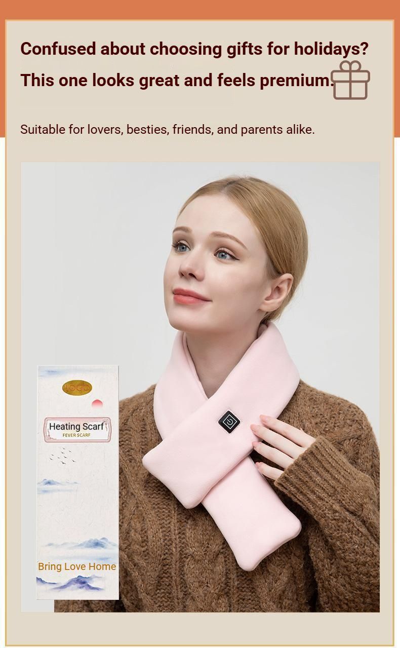 USB Rechargeable Graphene Heated Neck Warmer Yellow