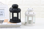 White Pink and Black Candle Holder Set of 3