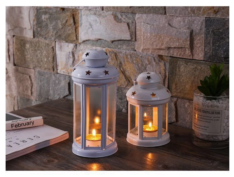 White Pink and Red Candle Holder Set of 3