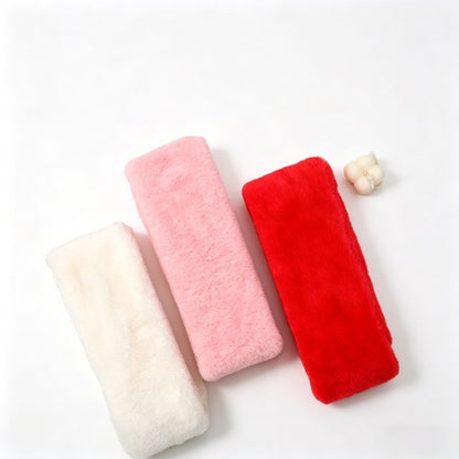 Winter Imitation Rabbit Fur USB Heated Scarf Pink