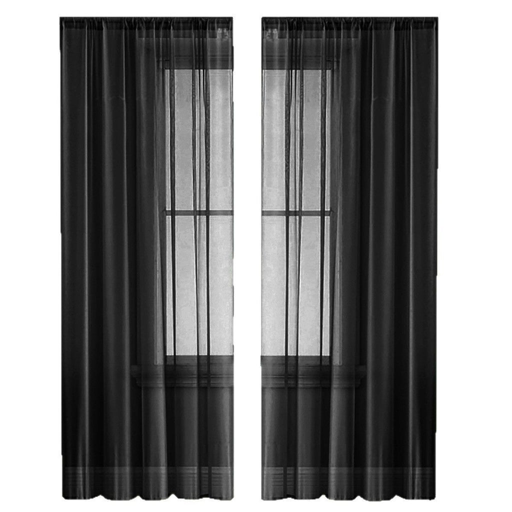 2 Pack Semi Blackout Sheer Curtains Light Purple