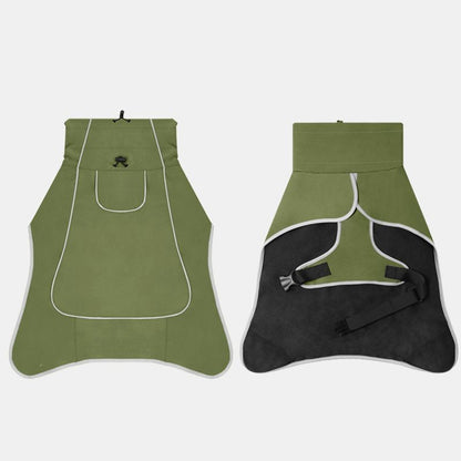 Winter Warm Pet Coat, Outdoor Cold Proof Dog Jacket-olive green