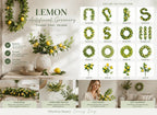 Style A 5 Fork Lemon Bouquet Artificial Table Greenery 2 Pack
