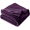 Premium Flannel Fleece Throw Rug, Fluffy Warm Cozy Blanket For Bed, Sofa And Daily Snuggling, Dark Purple, 150X200cm, Size L, Durable Household Textile