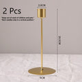 9cm Disc Base Metal Candle Stand, Black Candlestick 2 Pack, Premium Indoor Ornament, Christmas Halloween Table Decoration Supplies