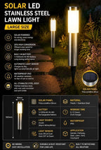 Small Silver Cool White Solar LED Outdoor Garden Light