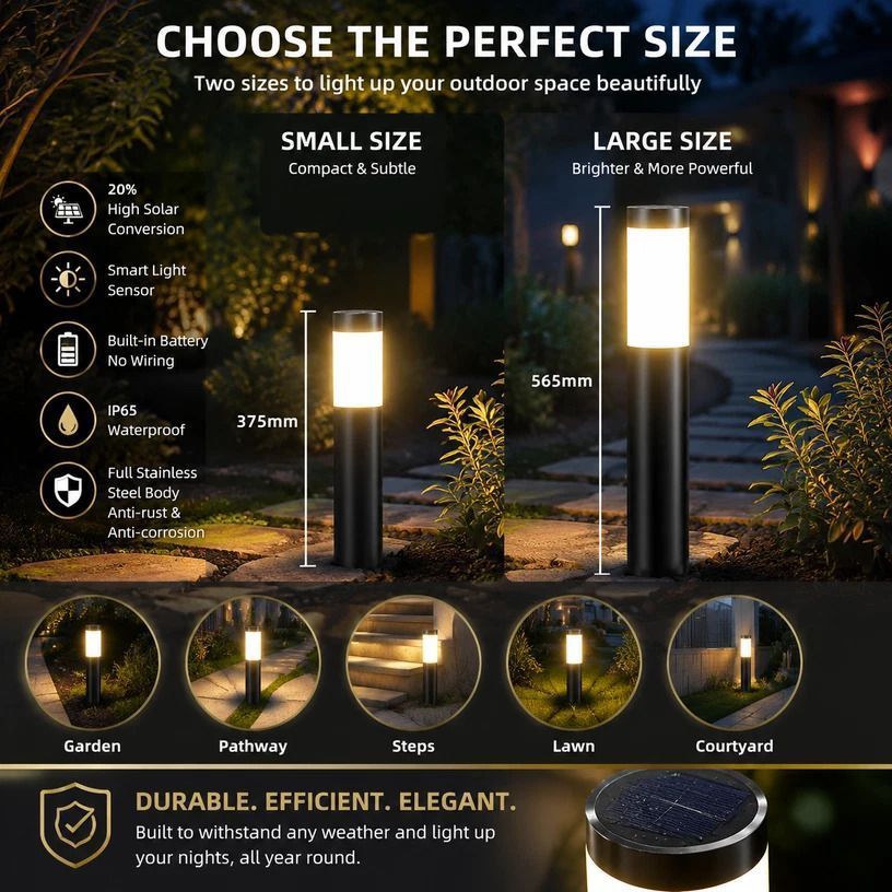 Small Silver Cool White Solar LED Outdoor Garden Light
