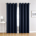 Navy Blue | Approx. 39x51 Inch Single Panel | 363g Per Panel | 210GSM Deep Blackout Curtains, Grommet Top 2 Panels, Privacy-First Small Window Drapes for Toilet & Entryway, Ideal Christmas Gift