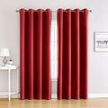 Red | Approx. 55x94 Inch Single Panel | 866g Per Panel | 210GSM Full Blackout Curtains, Grommet Top 2 Panels, Traditional Floor Length Drapes for French Door, Suitable for Christmas Gifting