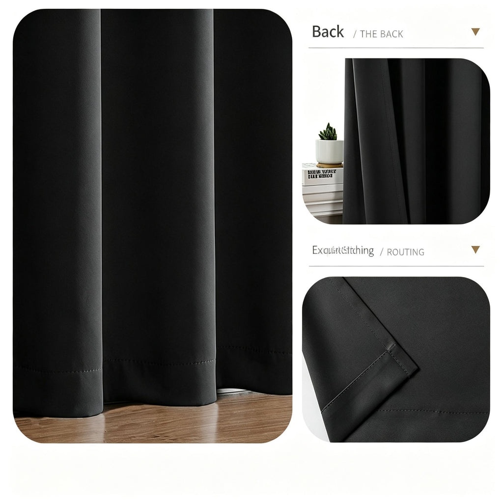 Light Grey | Approx. 39x51 Inch Single Panel | 363g Per Panel | 210GSM Versatile Minimalist Blackout Curtains, Grommet Top 2 Panels, Neutral Small Window Drapes for Closet & Entryway, Ideal Christmas Gift