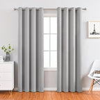 Light Grey | Approx. 39x79 Inch Single Panel | 545g Per Panel | 210GSM Room Darkening Curtains, Grommet Top 2 Panels, Modern Simple Drapes for Guest Bedroom, Great Christmas Present