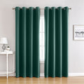 Dark Green | Approx. 39x98 Inch Single Panel | 657g Per Panel | 210GSM Full Blackout Curtains, Grommet Top 2 Panels, Victorian Style Tall Window Drapes for High Ceiling, Suitable for Christmas Gifting