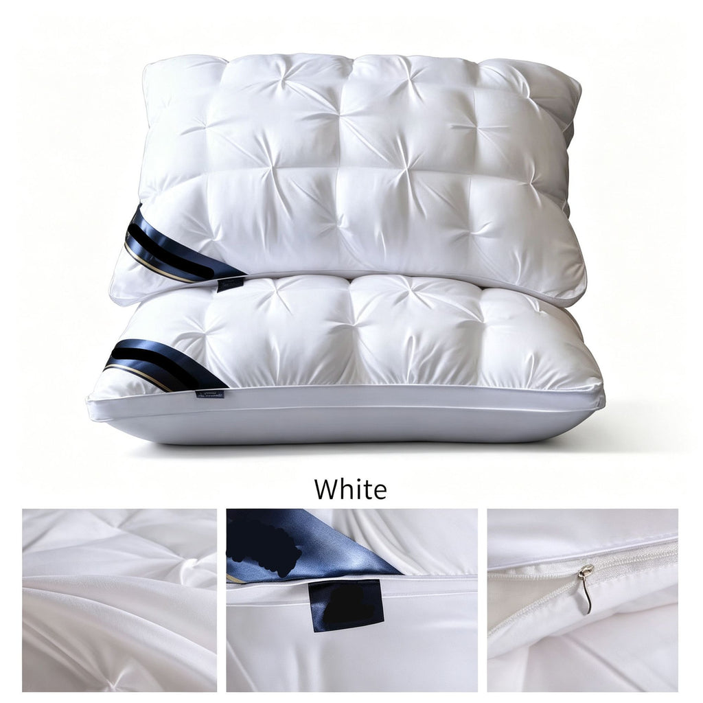 Twisted Jade Medium Loft Pillow Pair | 850g Per Piece | Gentle Cervical Support Pillow Set, Christmas Jade Comfort Sleep Pillow Bundle