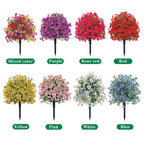 Pastel Pink Artificial Violet Greenery Stems Set of 3 Table Floral Photo Accessory